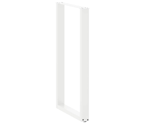 Patas de mesa centro forma U 2uds acero blanco 60x(110-111)cm