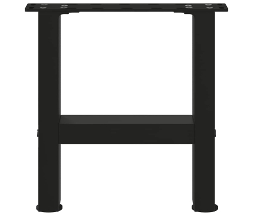 Patas de mesa de centro negro 2uds acero 30x(30-31) cm