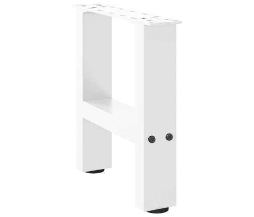 Patas de mesa de centro blanco 2uds acero 30x(30-31) cm