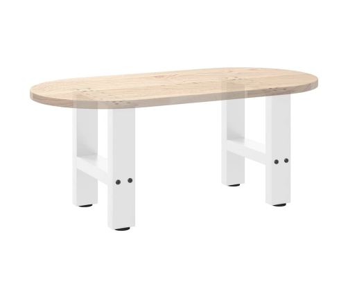 Patas de mesa de centro blanco 2uds acero 30x(30-31) cm