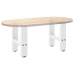 Patas de mesa de centro blanco 2uds acero 30x(30-31) cm