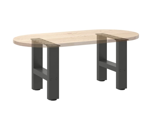 Patas de mesa de centro antracita 2uds acero 30x(30-31) cm