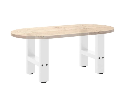 Patas de mesa de centro blanco 2uds acero 40x(30-31) cm