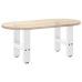 Patas de mesa de centro blanco 2uds acero 40x(30-31) cm