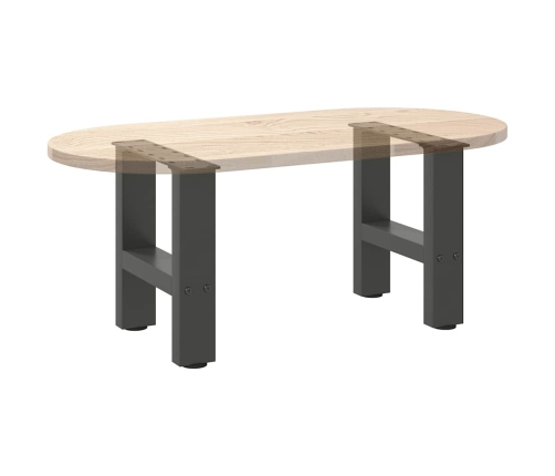 Patas de mesa de centro antracita 2uds acero 40x(30-31) cm