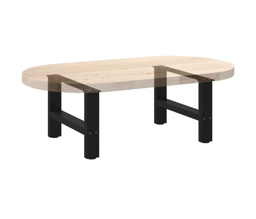 Patas de mesa de centro negro 2uds acero 50x(30-31) cm