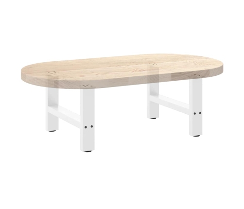 Patas de mesa de centro blanco 2uds acero 50x(30-31) cm