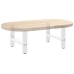 Patas de mesa de centro blanco 2uds acero 50x(30-31) cm