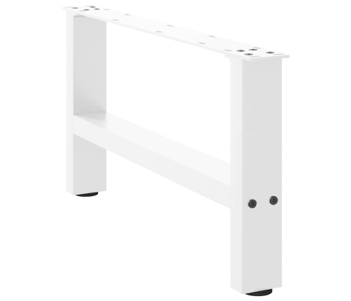 Patas de mesa de centro blanco 2uds acero 60x(30-31) cm