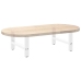 Patas de mesa de centro blanco 2uds acero 60x(30-31) cm