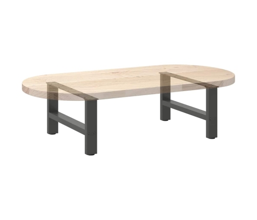 Patas de mesa de centro antracita 2uds acero 60x(30-31) cm