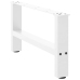 Patas de mesa de centro blanco 2uds acero 70x(30-31) cm