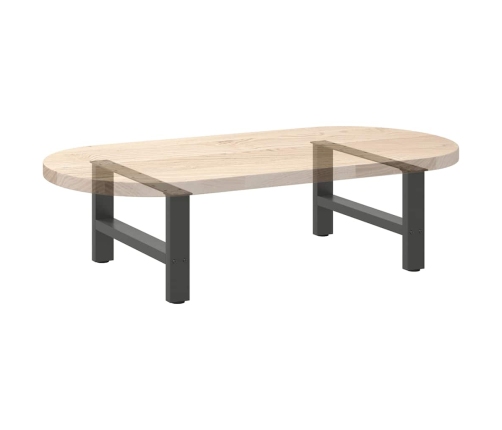 Patas de mesa de centro antracita 2uds acero 70x(30-31) cm