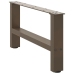 Patas para mesa de centro de acero natural 2 uds 70x(30-31) cm