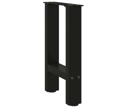 Patas de mesa de centro acero negro 2 uds 28x(42-43) cm