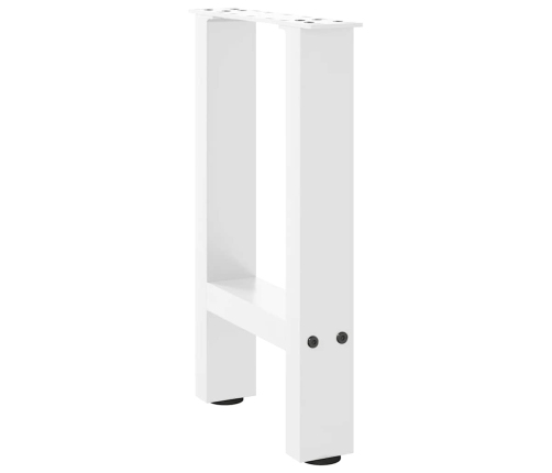 Patas de mesa de centro acero blanco 2 uds 28x(42-43) cm