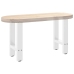 Patas de mesa de centro acero blanco 2 uds 28x(42-43) cm