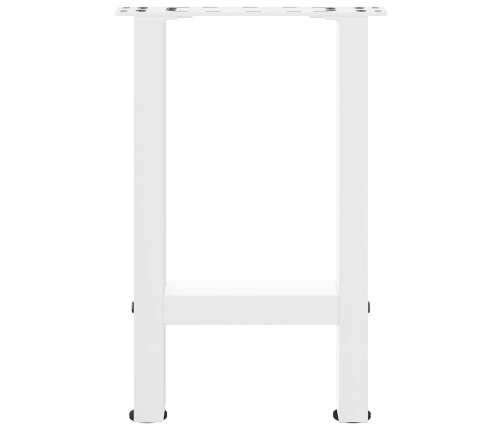 Patas de mesa de centro acero blanco 2 uds 38x(42-43) cm