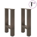 Patas para mesa de centro de acero natural 2 uds 38x(42-43) cm