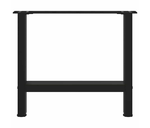 Patas de mesa de centro acero negro 2 uds 50x(42-43) cm