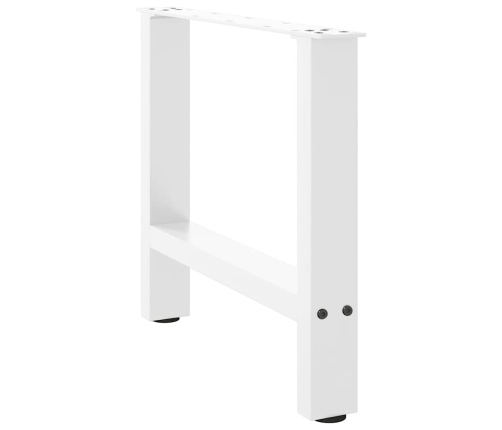 Patas de mesa de centro acero blanco 2 uds 50x(42-43) cm