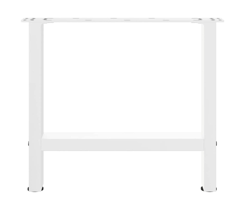 Patas de mesa de centro acero blanco 2 uds 50x(42-43) cm