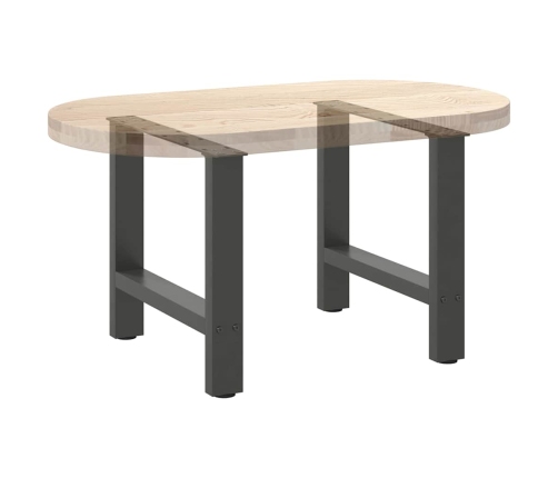 Patas de mesa de centro acero antracita 2 uds 50x(42-43) cm