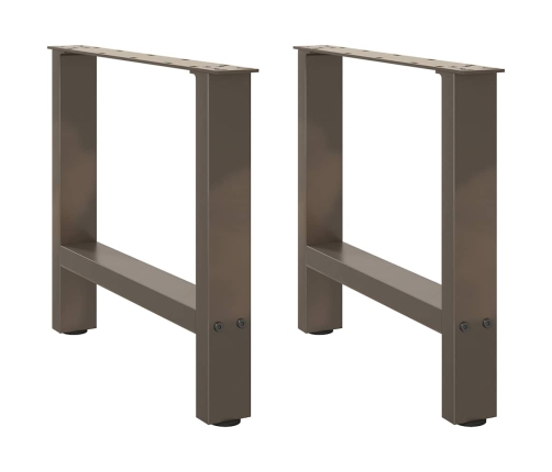 Patas para mesa de centro de acero natural 2 uds 50x(42-43) cm