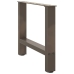 Patas para mesa de centro de acero natural 2 uds 50x(42-43) cm