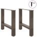 Patas para mesa de centro de acero natural 2 uds 50x(42-43) cm
