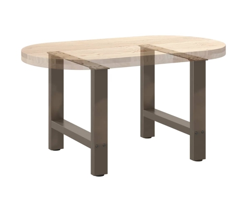 Patas para mesa de centro de acero natural 2 uds 50x(42-43) cm
