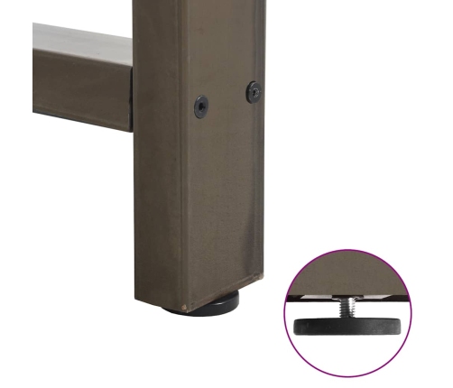Patas para mesa de centro de acero natural 2 uds 50x(42-43) cm