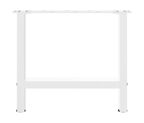 Patas de mesa de centro acero blanco 2 uds 60x(42-43) cm