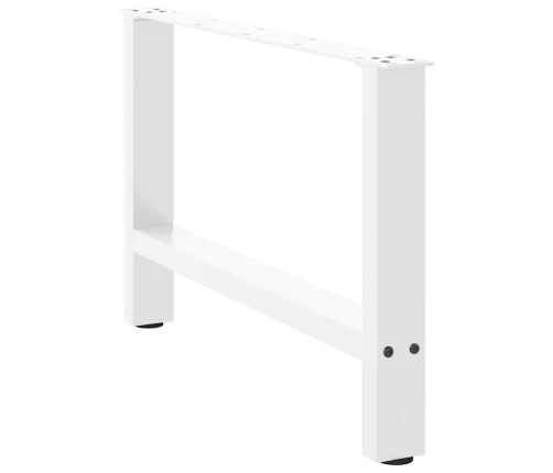 Patas de mesa de centro acero blanco 2 uds 70x(42-43) cm