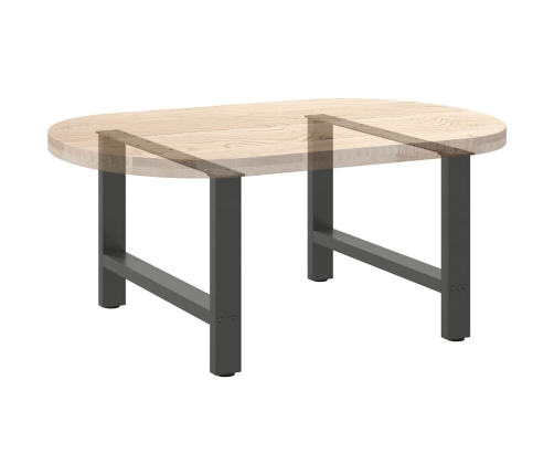 Patas de mesa de centro antracita 2 unidades 70x(42-43)cm acero