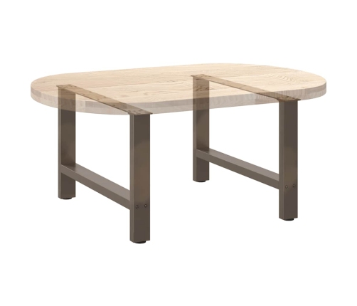 Patas para mesa de centro de acero natural 2 uds 70x(42-43) cm