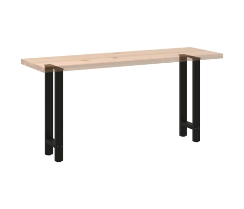 Patas de mesa de centro acero negro 2 uds 28x(72-73) cm