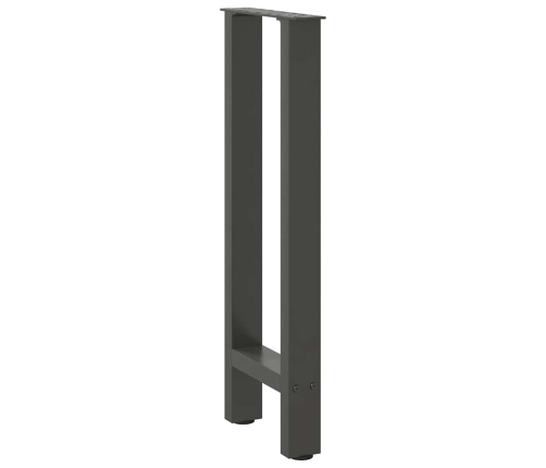 Patas de mesa de centro acero antracita 2 uds 28x(72-73) cm