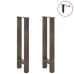 Patas para mesa de centro de acero natural 2 uds 28x(72-73) cm