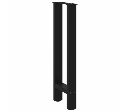 Patas de mesa de centro acero negro 2 uds 38x(72-73) cm