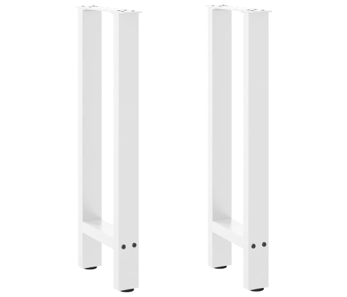 Patas de mesa de centro acero blanco 2 uds 38x(72-73) cm