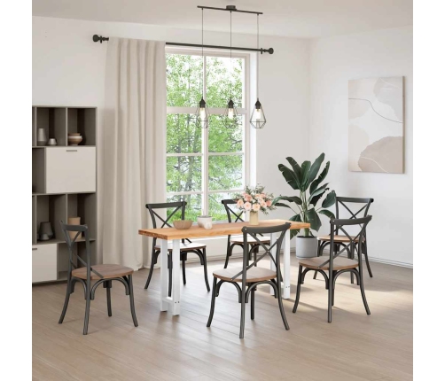 Patas de mesa de centro acero blanco 2 uds 38x(72-73) cm