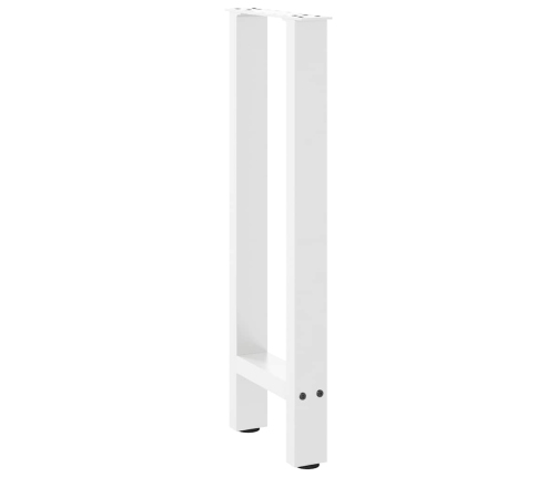 Patas de mesa de centro acero blanco 2 uds 38x(72-73) cm