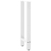 Patas de mesa de centro acero blanco 2 uds 38x(72-73) cm
