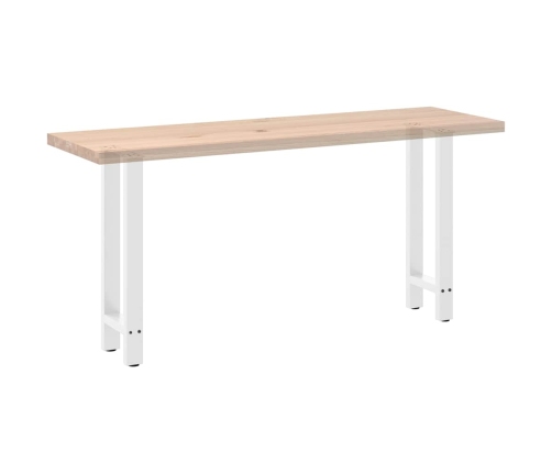 Patas de mesa de centro acero blanco 2 uds 38x(72-73) cm