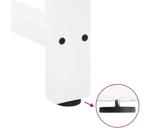 Patas de mesa de centro acero blanco 2 uds 38x(72-73) cm