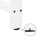 Patas de mesa de centro acero blanco 2 uds 38x(72-73) cm
