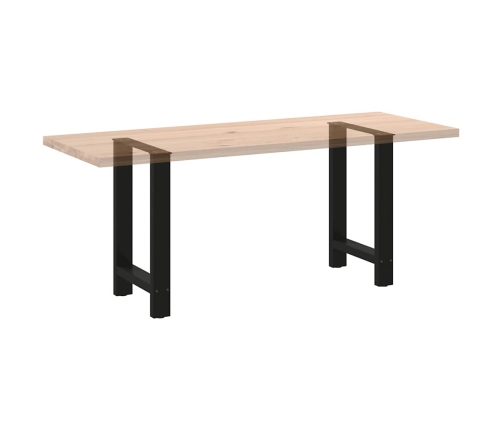 Patas de mesa de centro acero negro 2 uds 50x(72-73) cm