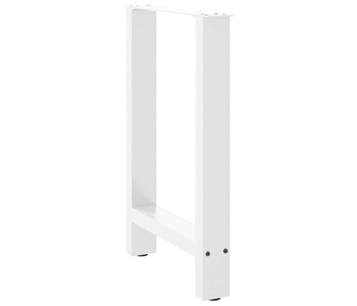 Patas de mesa de centro acero blanco 2 uds 50x(72-73) cm