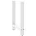 Patas de mesa de centro acero blanco 2 uds 50x(72-73) cm